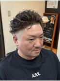極道パーマ×ナチュラルメッシュ