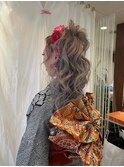 着付け、アップ