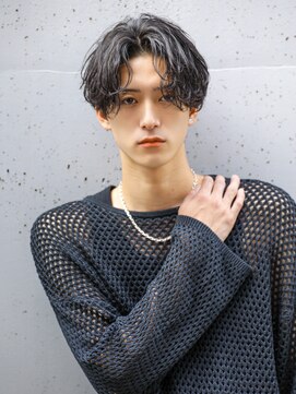 ゴールド 大阪 梅田店(GOALD) ラウンドマッシュ波巻きシャドウパーマセンターパート