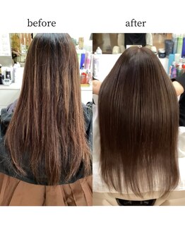 ヘアグランツの写真/新メニュー【バイキル髪質改善フルカラー】ヘアカラーも楽しみながらお髪をケア♪