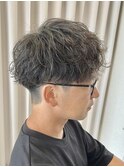 MEN’S/リバースセンターパート/ニュアンスパーマ/伊勢崎