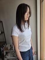 ツイギー 宮西店(TWiGGY) 大人可愛い顔回りミディアムレイヤー