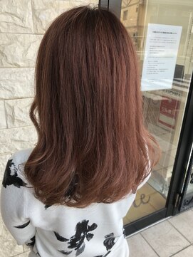 ブランシェ神領店 2020流行☆ピンクオレンジ☆×ドライヴカット《高橋》