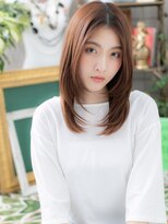 カバーヘア ブリス 戸田公園西口店(COVER HAIR bliss)&nbsp;ロングレイヤーレッドブラウン小顔a戸田公園20代30代40代!