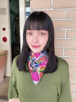 サロンドミルク 原宿(salon de MiLK)&nbsp;【salon de MiLK 原宿】ミディアムヘアのおしゃバング