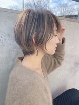 ロンド ストラーダ 心斎橋(Lond strada)&nbsp;マチルダボブ×インナーグレージュ【髪質改善/縮毛矯正】