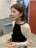 前髪なしロブ