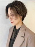 ブラウンショート_アースカラーくびれヘアツートン_ba377821