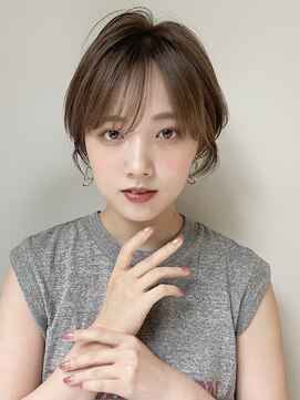 コクーン 銀座(Cocoon) カジュアルショート#夏#レイヤーカット#ウェットヘア#オリーブ