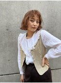 コテ巻き風ボブパーマ