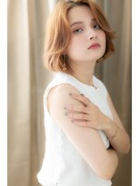 カバーヘア イヴ 戸頭店(COVER HAIR EVE)&nbsp;かきあげ前髪韓国風内巻きワンカールボブTb3戸頭20代30代40代