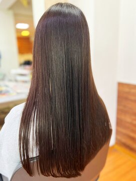 アークスヘアー ★縮毛矯正ロング♪コスメストレート髪質改善ココアベージュ