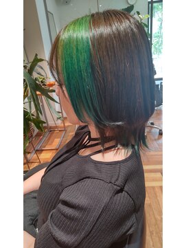 エルビアジェ(el viaje) ファイバープレックス◎グリーンフェイスフレーミングカラー