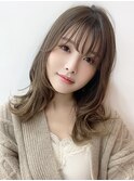 くびれレイヤーカールセミディシアーカラー