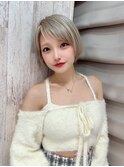 【monaco】30代丸顔さんに似合わせる、前髪なしくびれショート