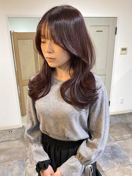 リズム(lysm) レイヤーカット × レッドパープル