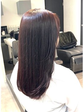 ファーム 大崎店(FAAM) レッドブラウン×艶髪セミロング
