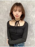 韓国風/艶カラー/肩上ボブ/タンバルモリ/20代/30代/40代
