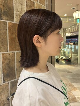 ピークアブー アヴェダ アトレ恵比寿(PEEK-A-BOO AVEDA) ボブレイヤー 外ハネボブ ピンクブラウン 大人可愛いボブ