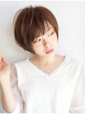 20代~50代◎くびれショートマッシュボブ前髪あり白髪ぼかし