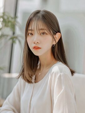 プラス ファースト ヘア(Plus 1st) ナチュラルストレート×セミロング