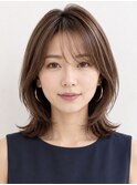 ハイライト ミディアム レイヤー ハイライトカラー 40代50代