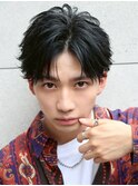 men's/顔周り/ニュアンスパーマ/黒染め/韓国/ダウンパーマ