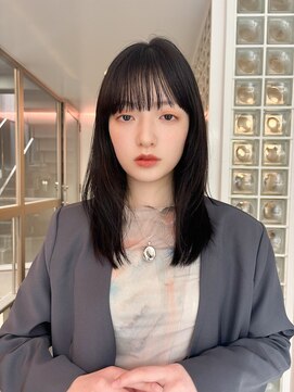 フィルムス 横浜(FILMS+) ひし形レイヤーボブハッシュ/顔周り/オリーブベージュ/横浜+