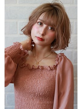 ブリーチ ラボ エーアイ 原宿店(BLEACH LABO Ai) 20代30代40代50代 色っぽふんわりショートの重軽ウェーブヘア♪