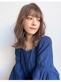 波巻きウェーブセミディ×マロンベージュ