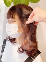 ナルヘアー 越谷(Nalu hair) 目立ち過ぎないピンクイヤリングカラー