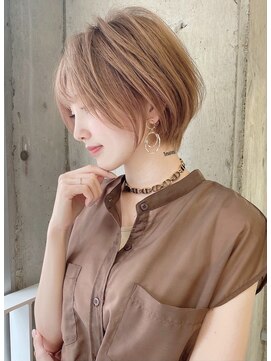 ロンドローズ 名古屋(Lond damaskRose) 髪質改善 ショートボブ インナーカラー 韓国風 前髪カット 小顔