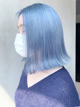 アルバム 銀座(ALBUM GINZA) ブルーボブ_くびれヘアビタミンカラーメルティカラー_ba339072