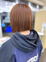 美容室 びゃんびゃん 社店&nbsp;切りっぱなしボブ/ヘイリーボブ/オレンジ/イメチェン/美髪