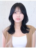 髪質改善/韓国/セミディ/縮毛矯正/シアカラー/カール
