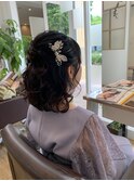 ゆるふわボブハーフアップアレンジ