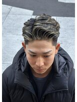 ドルクス 日本橋(Dorcus)&nbsp;ハイライト　ウェーブパーマ　海外風スタイル