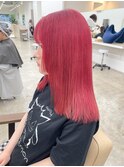チェリーピンクレッド/ハイトーンカラー/ケアブリーチ名古屋