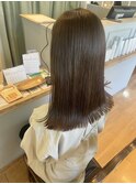 10代20代人気/オリーブベージュ/インスタ人気/切りっぱなしロブ