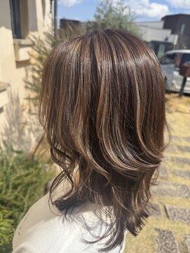 ラポール(RAPPORT) ホワイトグレージュ/デジタルパーマ/チェリーブラウン/蟹江