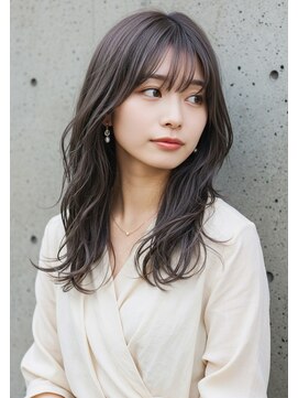 フルショウ 苦楽園店(FURUSHO) チャコールグレー/小顔見せくびれヘア/ニュアンスパーマ