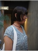 ミニマルボブ×オリーブブラウンで秋ヘア
