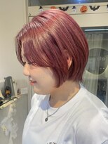 テトラ バイ ネオリーブ 横浜西口店(tetra by neolive)&nbsp;ショートカット暖色系カラーワインレッド秋髪横浜N