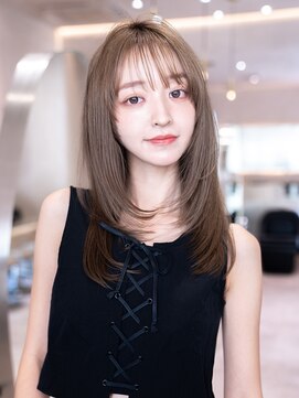 ハバナ 渋谷(HAVANA) 大人ガーリー顔周りミディアムレイヤーカット×ココアブラウン