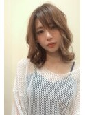 【morio池袋】無造作ウェーブセミロング