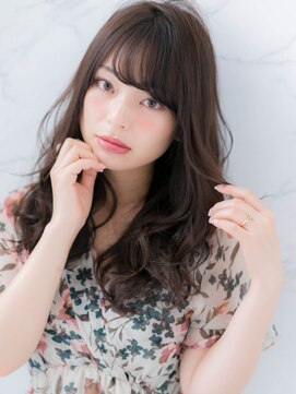 ローレン(LOREN) *LOREN*黒髪、暗髪◎小顔シースルーバング愛され無造作カール