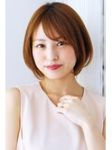 30代40代小顔ブランジュインナーカラーワンサイドショート