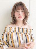 外ハネレイヤー×ベージュ