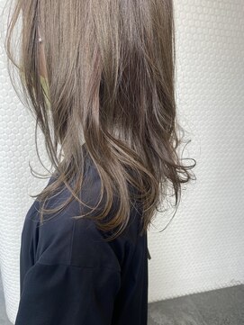 エル(EL by green) [ＡＫＩＫＯ]シアーブラウン×ゆるほつれレイヤー