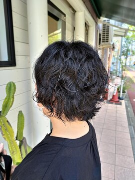テラス ヘアアンドボタニカル(terrace) くせ毛onパーマ/グラボブ/30代40代/姪浜